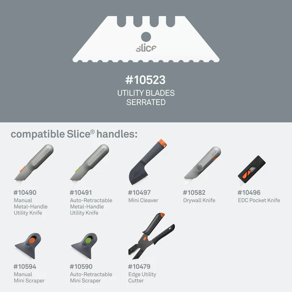 Utility Blades (Serrated) #10523 - Compatibility Utility Blades (Serrated) #10523 - Compatibility